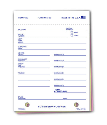 Commission Voucher - Form CV-59